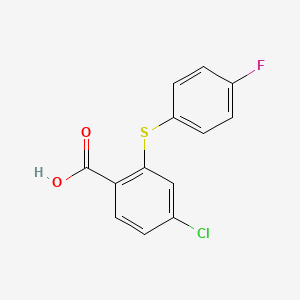 molecular formula C13H8ClFO2S B1321729 4-Chloro-2-(4-fluorophenyl)sulfanylbenzoic acid CAS No. 54435-14-2