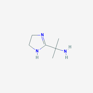 molecular formula C6H13N3 B13217295 2-(4,5-dihydro-1H-imidazol-2-yl)propan-2-amine 