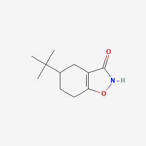 molecular formula C11H17NO2 B13217304 5-tert-Butyl-4,5,6,7-tetrahydro-1,2-benzoxazol-3-ol 