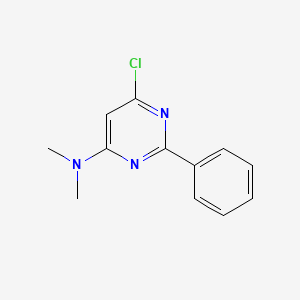 molecular formula C12H12ClN3 B1321732 6-chloro-N,N-dimethyl-2-phenylpyrimidin-4-amine CAS No. 58514-86-6