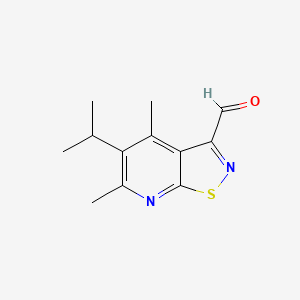 4,6-Dimethyl-5-(propan-2-yl)-[1,2]thiazolo[5,4-b]pyridine-3-carbaldehyde