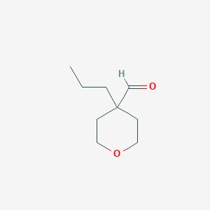 4-Propyloxane-4-carbaldehyde