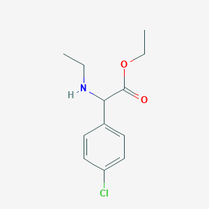 Ethyl 2-(4-chlorophenyl)-2-(ethylamino)acetate