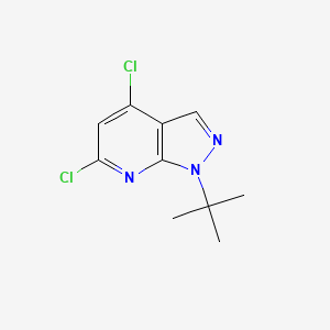 molecular formula C10H11Cl2N3 B13217392 1-tert-Butyl-4,6-dichloro-1H-pyrazolo[3,4-b]pyridine 