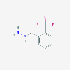 molecular formula C8H9F3N2 B1321740 (2-(三氟甲基)苄基)肼 CAS No. 627076-27-1