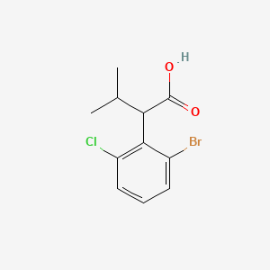 molecular formula C11H12BrClO2 B13217449 2-(2-Bromo-6-chlorophenyl)-3-methylbutanoic acid 