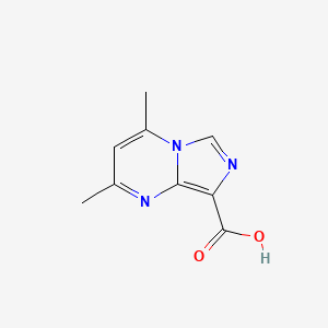 molecular formula C9H9N3O2 B13217493 2,4-Dimethylimidazo[1,5-a]pyrimidine-8-carboxylic acid 