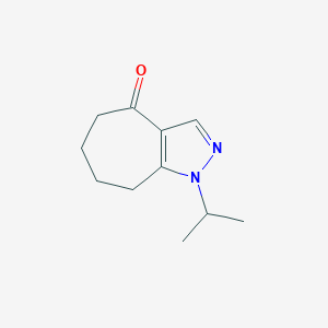 molecular formula C11H16N2O B13217520 1-(Propan-2-yl)-1H,4H,5H,6H,7H,8H-cyclohepta[c]pyrazol-4-one 