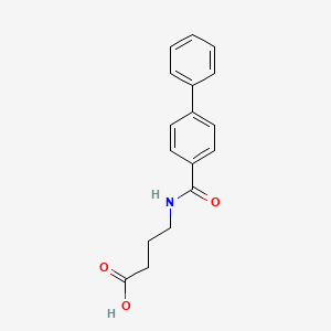 molecular formula C17H17NO3 B1321754 4-[(4-Phenylbenzoyl)amino]butanoic acid CAS No. 52558-72-2