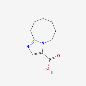 molecular formula C10H14N2O2 B13217551 5H,6H,7H,8H,9H,10H-Imidazo[1,2-a]azocine-3-carboxylic acid 