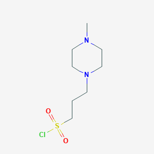 molecular formula C8H17ClN2O2S B13217578 3-(4-Methylpiperazin-1-YL)propane-1-sulfonyl chloride 