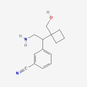 3-{2-Amino-1-[1-(hydroxymethyl)cyclobutyl]ethyl}benzonitrile