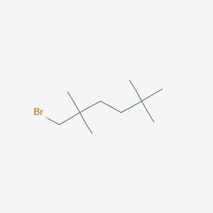 molecular formula C10H21Br B13217631 1-Bromo-2,2,5,5-tetramethylhexane 