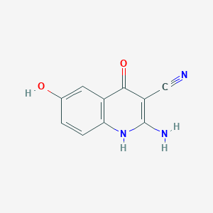 molecular formula C10H7N3O2 B13217658 2-Amino-4,6-dihydroxyquinoline-3-carbonitrile 