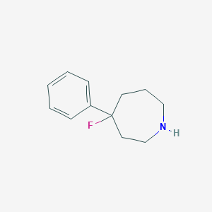 molecular formula C12H16FN B13217691 4-Fluoro-4-phenylazepane 