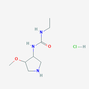 molecular formula C8H18ClN3O2 B13217725 3-Ethyl-1-(4-methoxypyrrolidin-3-yl)urea hydrochloride 