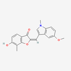 6-Hydroxy-2-[(5-methoxy-1-methyl-1H-indol-3-yl)methylidene]-7-methyl-2,3-dihydro-1-benzofuran-3-one