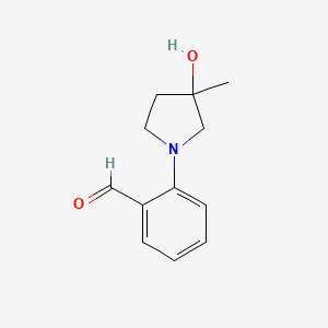 2-(3-Hydroxy-3-methylpyrrolidin-1-yl)benzaldehyde