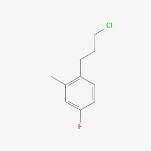 molecular formula C10H12ClF B13217755 1-(3-Chloropropyl)-4-fluoro-2-methylbenzene 