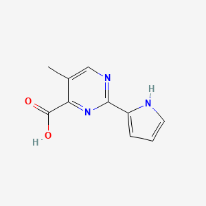 molecular formula C10H9N3O2 B13217763 5-Methyl-2-(1H-pyrrol-2-yl)pyrimidine-4-carboxylic acid 