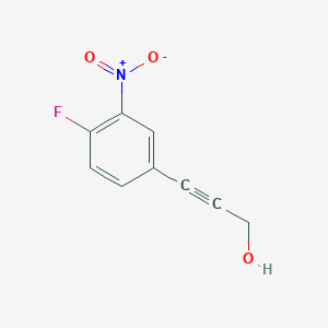 molecular formula C9H6FNO3 B13217764 3-(4-Fluoro-3-nitrophenyl)prop-2-yn-1-ol 