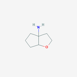 molecular formula C7H13NO B13217794 Hexahydro-2H-cyclopenta[b]furan-3a-amine 