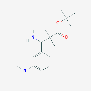 tert-Butyl 3-amino-3-[3-(dimethylamino)phenyl]-2,2-dimethylpropanoate