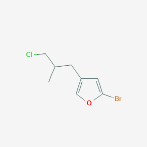 2-Bromo-4-(3-chloro-2-methylpropyl)furan