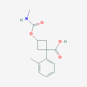 (1S,3s)-3-[(methylcarbamoyl)oxy]-1-(2-methylphenyl)cyclobutane-1-carboxylic acid