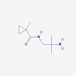 molecular formula C9H18N2O B13217887 N-(2-Amino-2-methylpropyl)-1-methylcyclopropane-1-carboxamide 