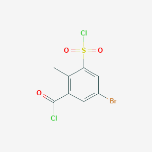 5-Bromo-3-(chlorosulfonyl)-2-methylbenzoyl chloride