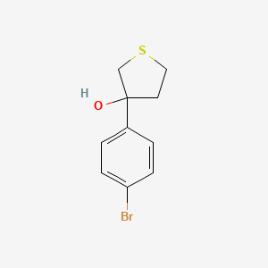 molecular formula C10H11BrOS B13217894 3-(4-Bromophenyl)thiolan-3-ol 