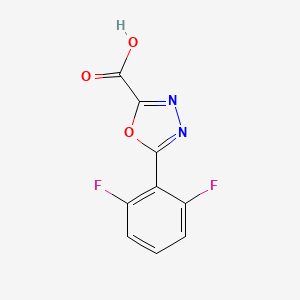 molecular formula C9H4F2N2O3 B13217924 5-(2,6-Difluorophenyl)-1,3,4-oxadiazole-2-carboxylic acid 