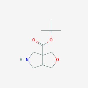 molecular formula C11H19NO3 B13217934 tert-butyl hexahydro-1H-furo[3,4-c]pyrrole-3a-carboxylate 