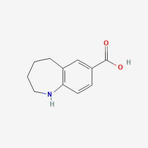 molecular formula C11H13NO2 B13217947 2,3,4,5-Tetrahydro-1H-1-benzazepine-7-carboxylic acid 