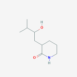 molecular formula C10H19NO2 B13217957 3-(2-Hydroxy-3-methylbutyl)piperidin-2-one 