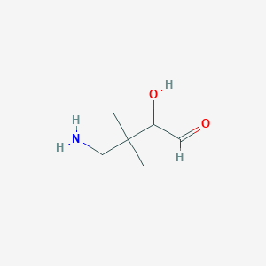 molecular formula C6H13NO2 B13217966 4-Amino-2-hydroxy-3,3-dimethylbutanal 