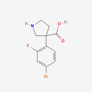 3-(4-Bromo-2-fluorophenyl)pyrrolidine-3-carboxylic acid