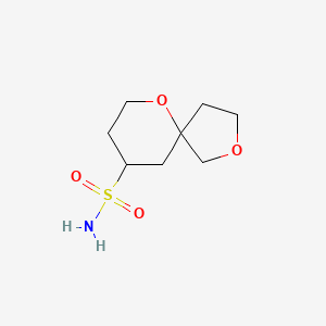 molecular formula C8H15NO4S B13218053 2,6-Dioxaspiro[4.5]decane-9-sulfonamide 