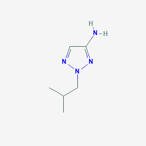 molecular formula C6H12N4 B13218076 2-(2-Methylpropyl)-2H-1,2,3-triazol-4-amine 