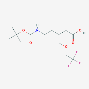 5-{[(Tert-butoxy)carbonyl]amino}-3-[(2,2,2-trifluoroethoxy)methyl]pentanoic acid