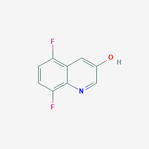 molecular formula C9H5F2NO B13218133 5,8-Difluoroquinolin-3-OL 