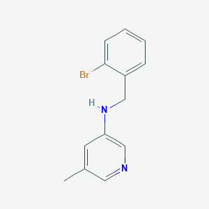 molecular formula C13H13BrN2 B13218148 N-[(2-Bromophenyl)methyl]-5-methylpyridin-3-amine 