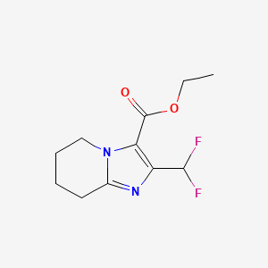 Ethyl 2-(difluoromethyl)-5H,6H,7H,8H-imidazo[1,2-a]pyridine-3-carboxylate