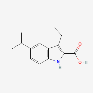 3-Ethyl-5-(propan-2-yl)-1H-indole-2-carboxylic acid