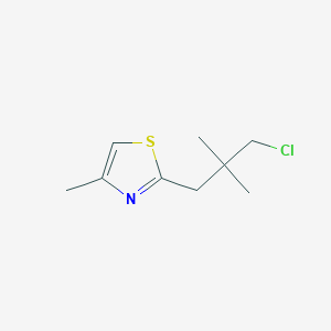 2-(3-Chloro-2,2-dimethylpropyl)-4-methyl-1,3-thiazole