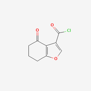4-Oxo-4,5,6,7-tetrahydro-1-benzofuran-3-carbonyl chloride