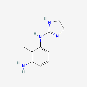 molecular formula C10H14N4 B13218251 N1-(Imidazolidin-2-ylidene)-2-methylbenzene-1,3-diamine 