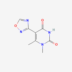 1,6-Dimethyl-5-(1,2,4-oxadiazol-3-yl)-1,2,3,4-tetrahydropyrimidine-2,4-dione