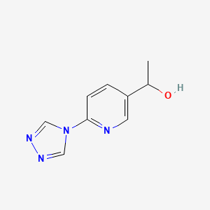 1-[6-(4H-1,2,4-Triazol-4-yl)pyridin-3-yl]ethan-1-ol